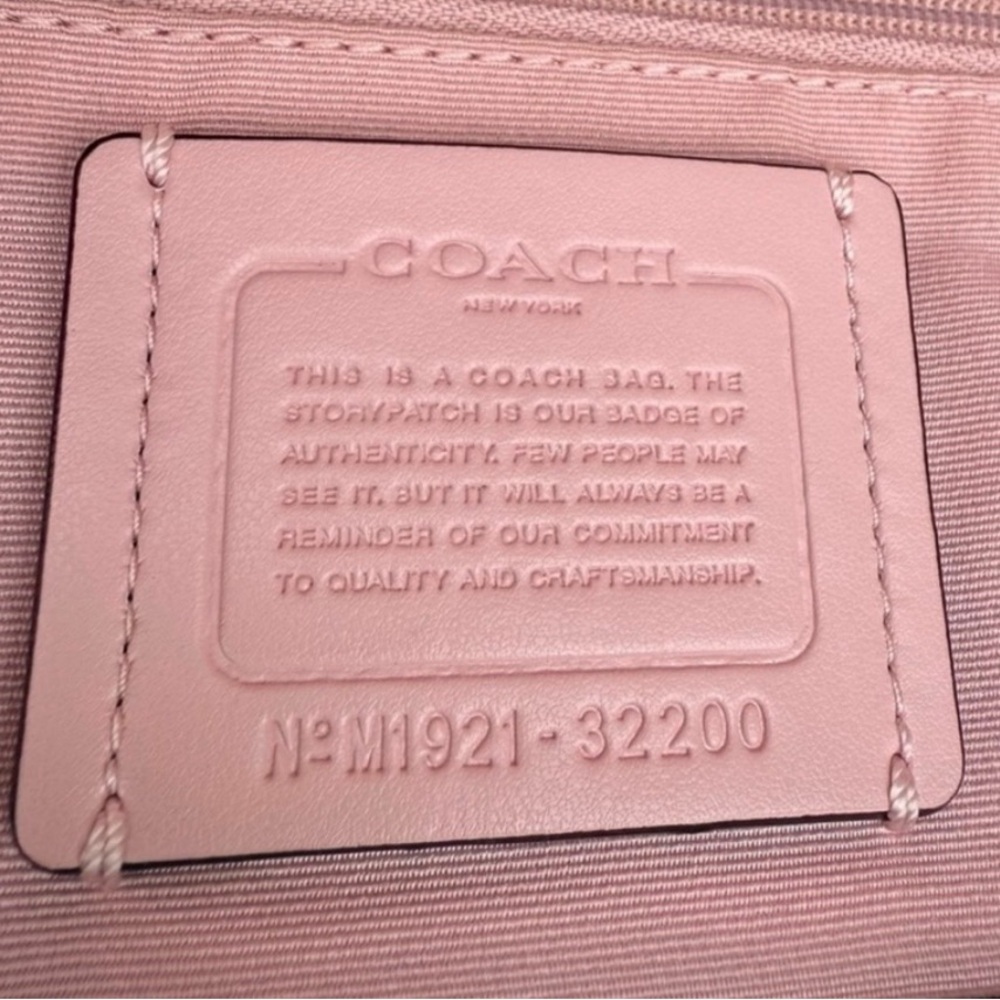 Coach Signature Canvas Backpack in Beige and Pink - Picture 11 of 11